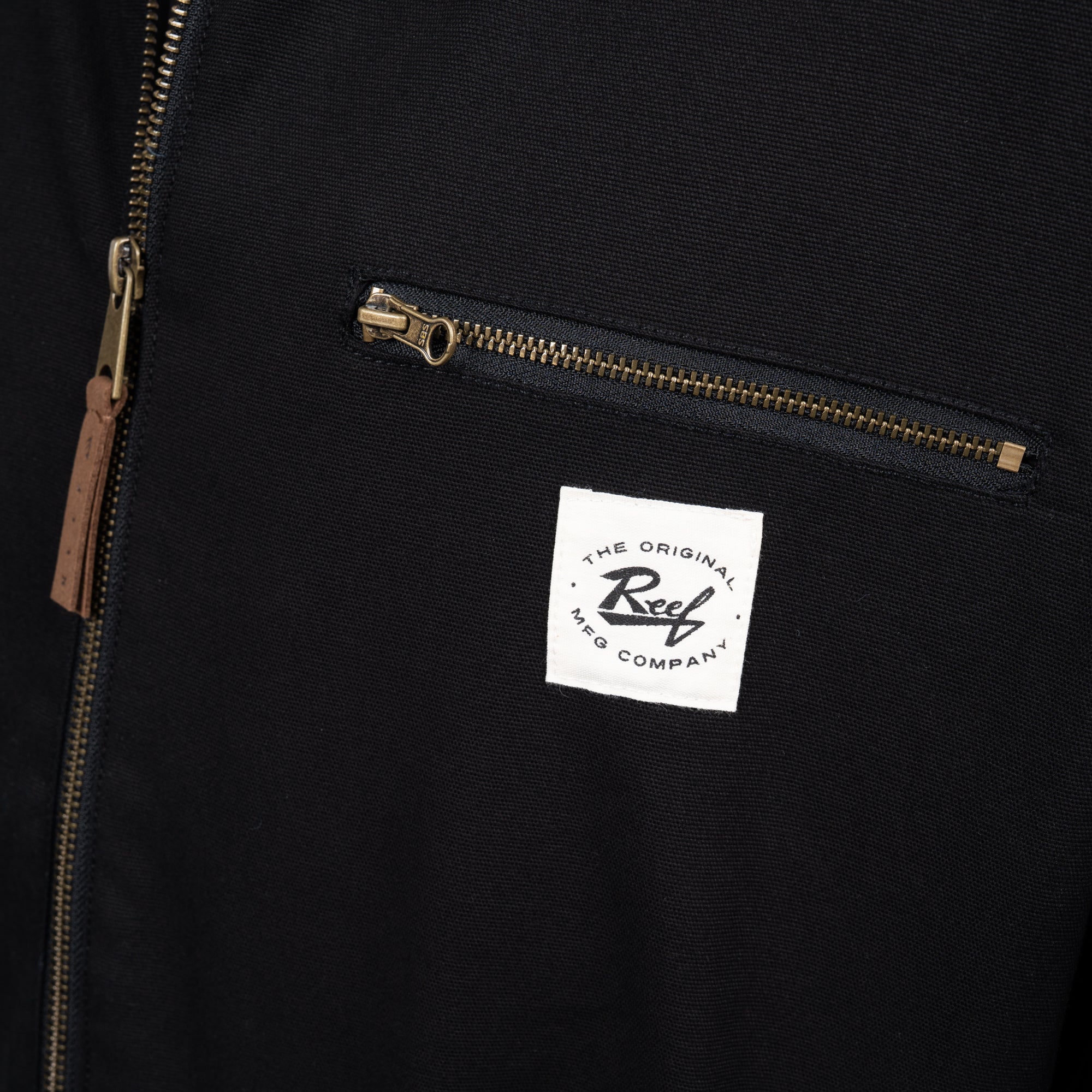 Casaca Reef Men Full Zipper Black Beige