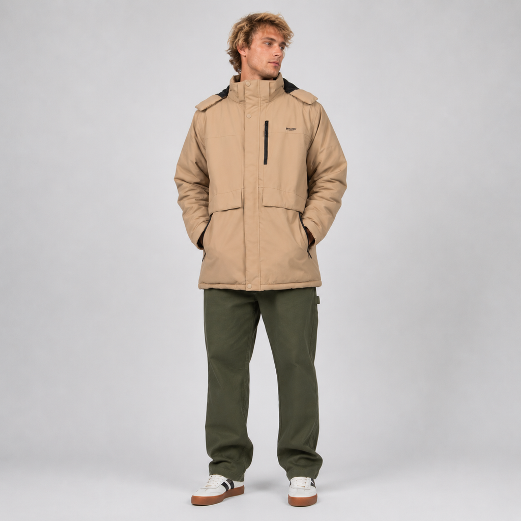 Parka Reef Men Full Zipper Brown