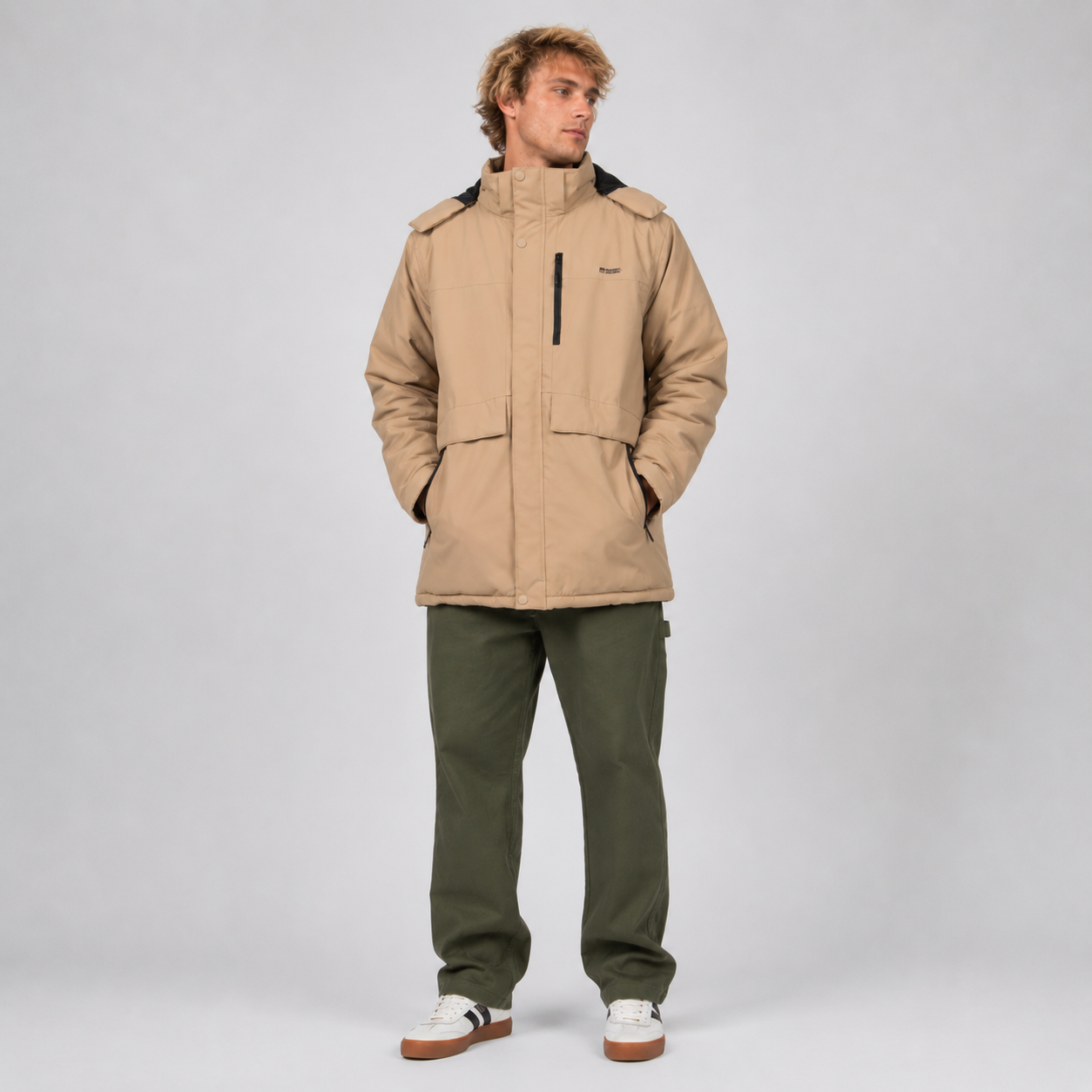 Parka Reef Men Full Zipper Brown