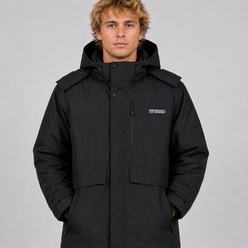 Parka Reef Men Full Zipper Black