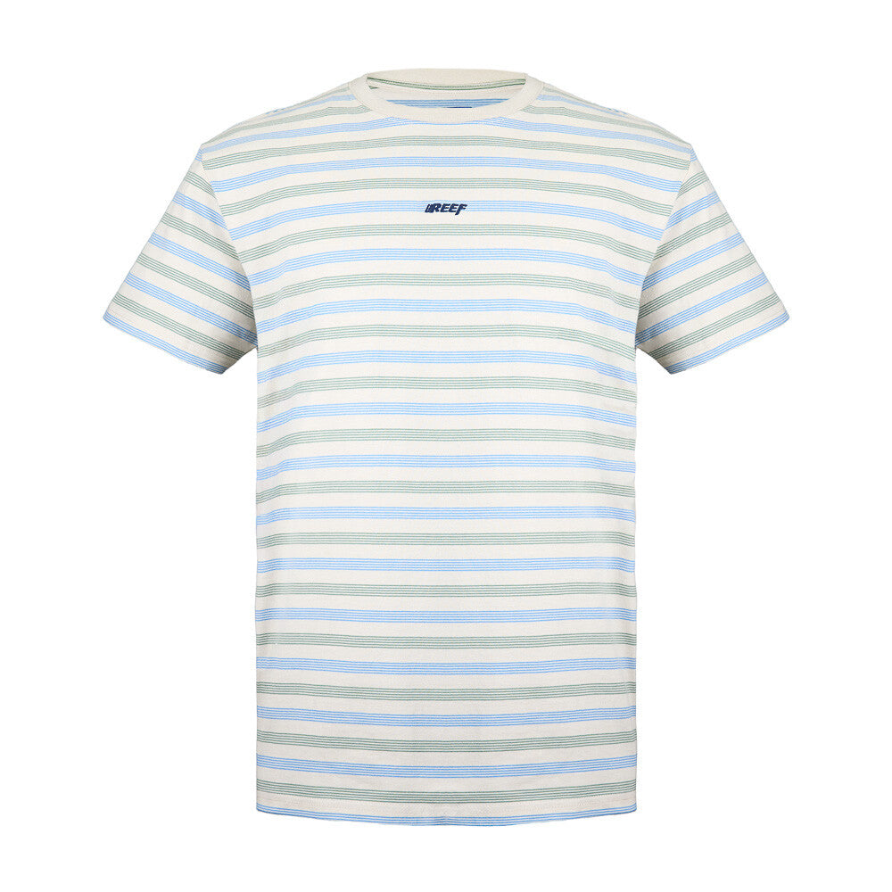 Polera Reef Men Stripe Beige Green Blue