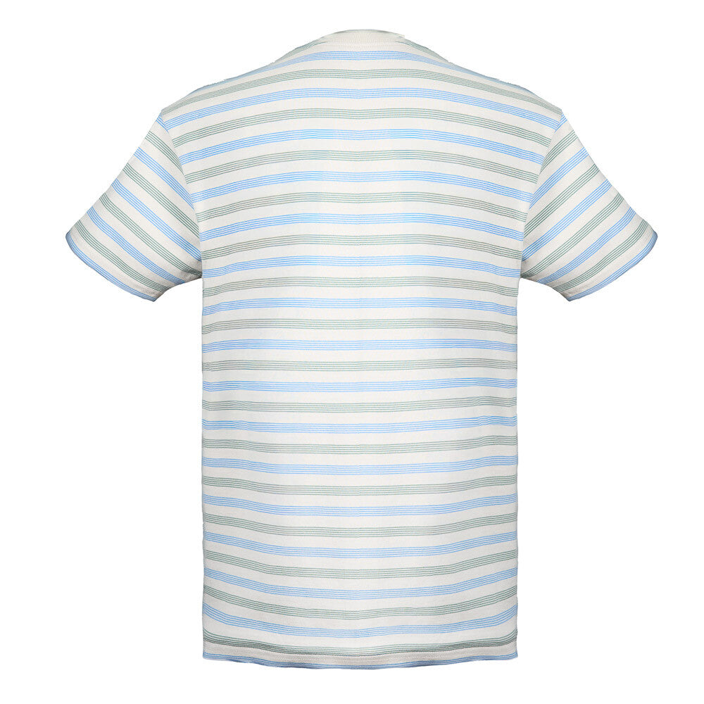 Polera Reef Men Stripe Beige Green Blue