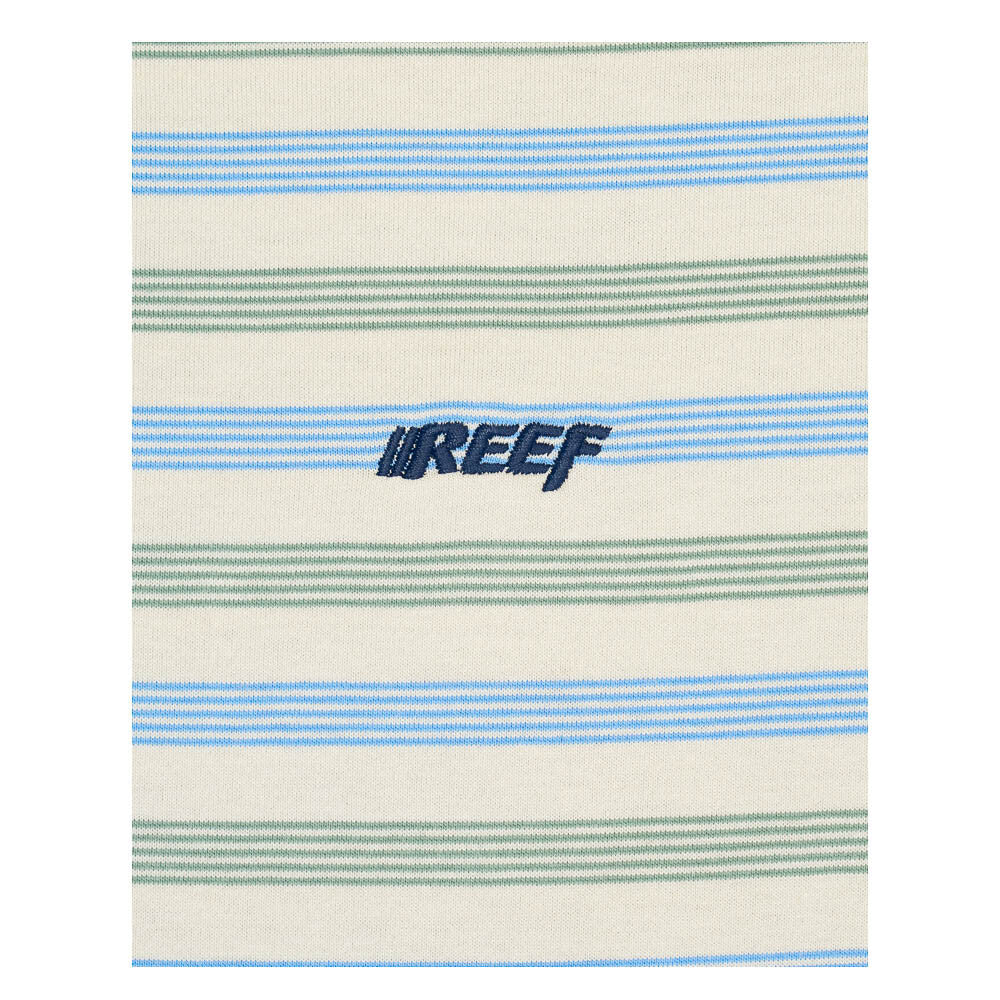 Polera Reef Men Stripe Beige Green Blue