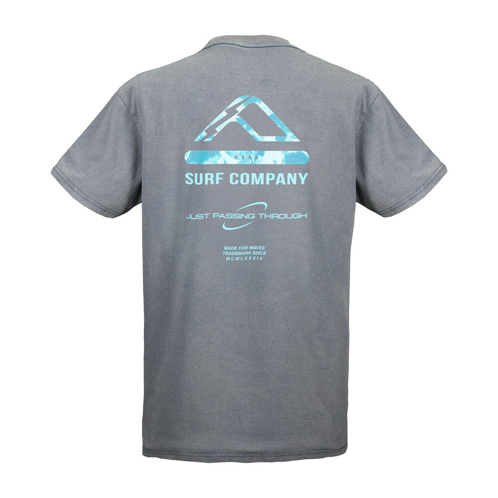 Polera Reef Men Just Passing Through Blue Grey