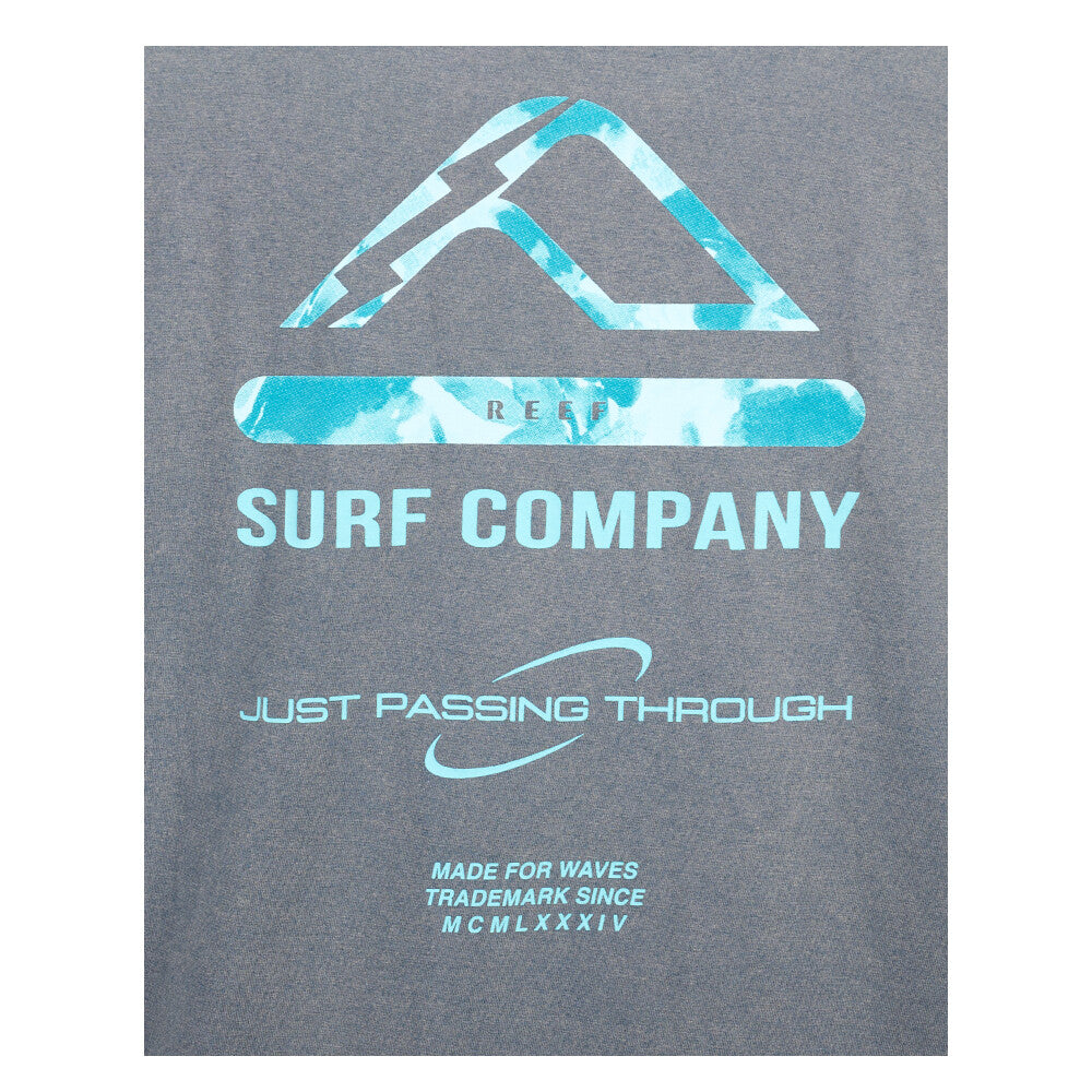 Polera Reef Men Just Passing Through Blue Grey