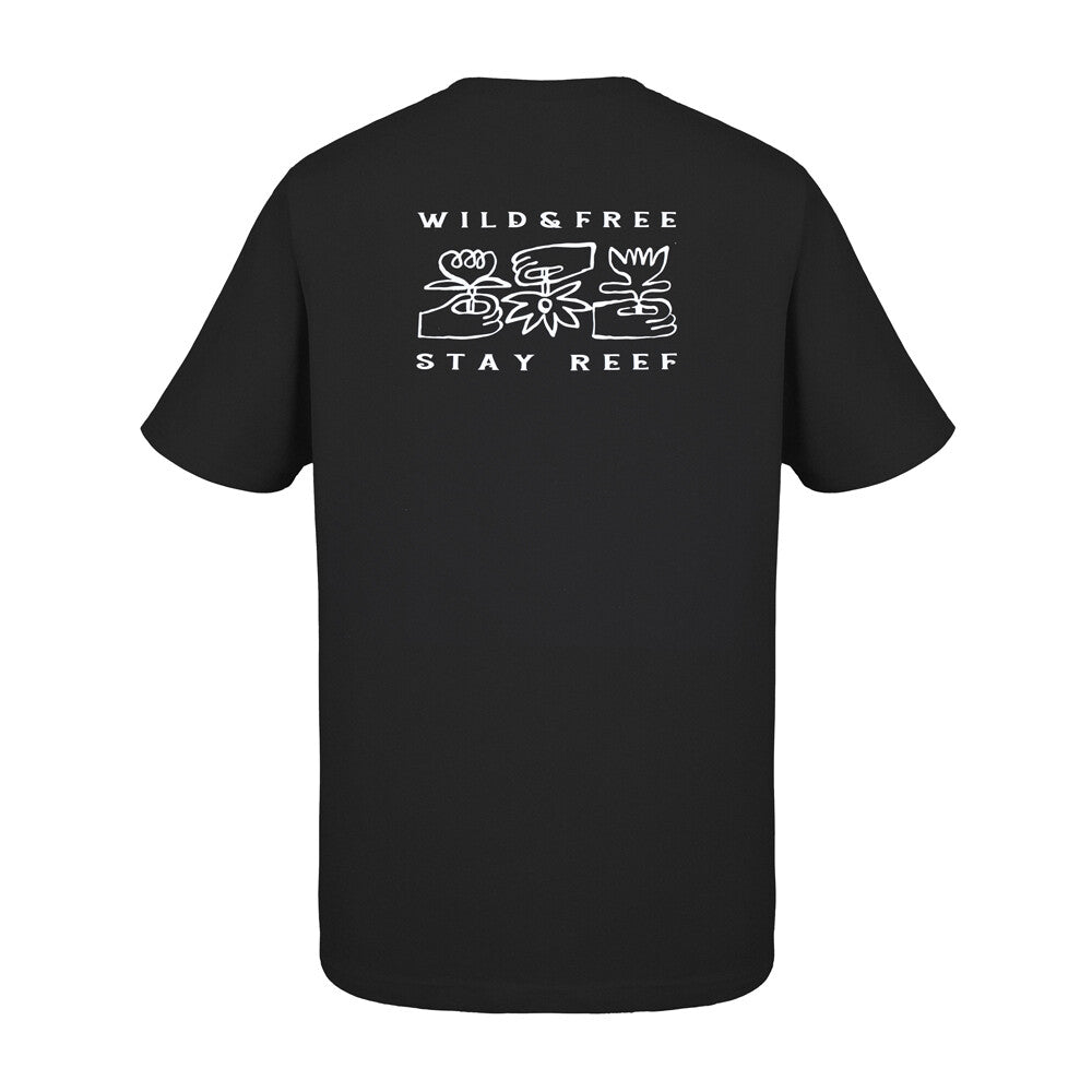 Polera Reef Men Wild and Free Black