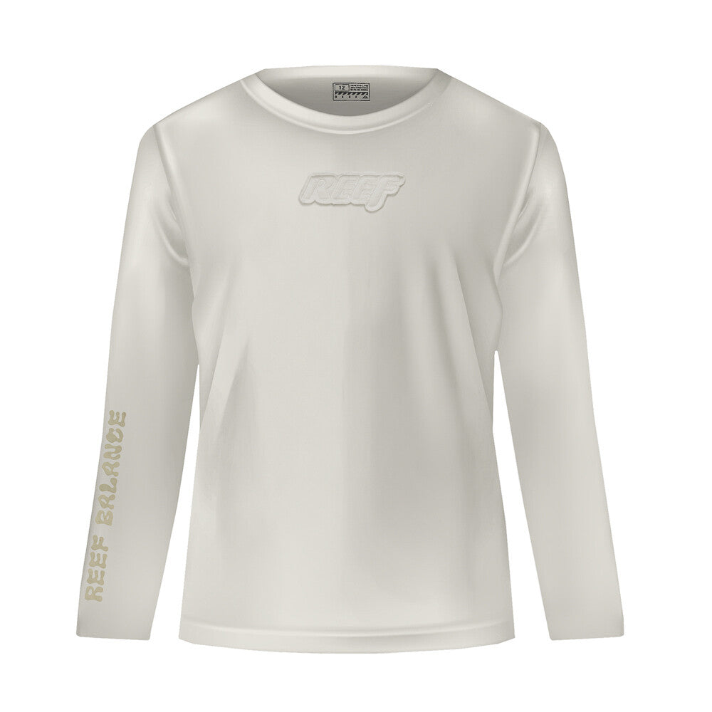 Polera Reef Men Manga Larga Clean White