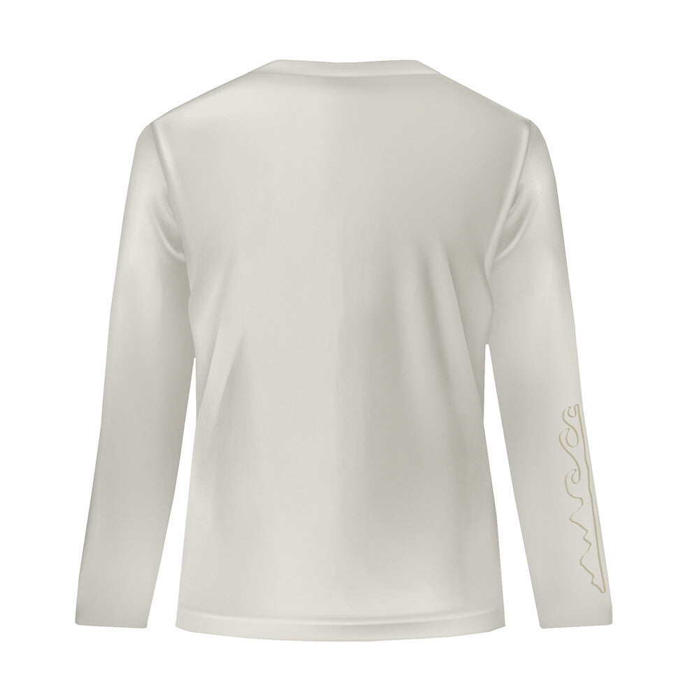 Polera Reef Men Manga Larga Clean White