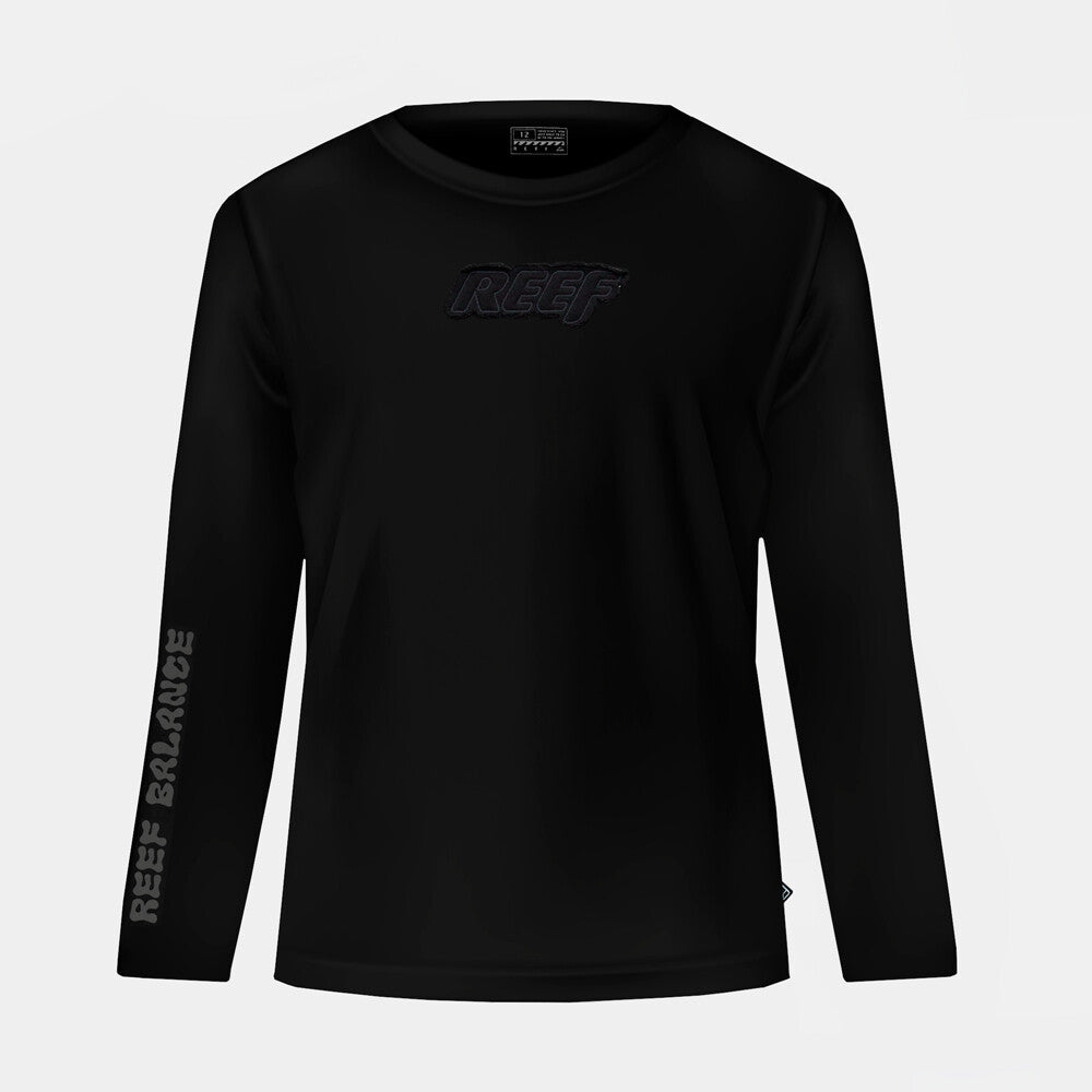 Polera Reef Men Manga Larga Clean Black