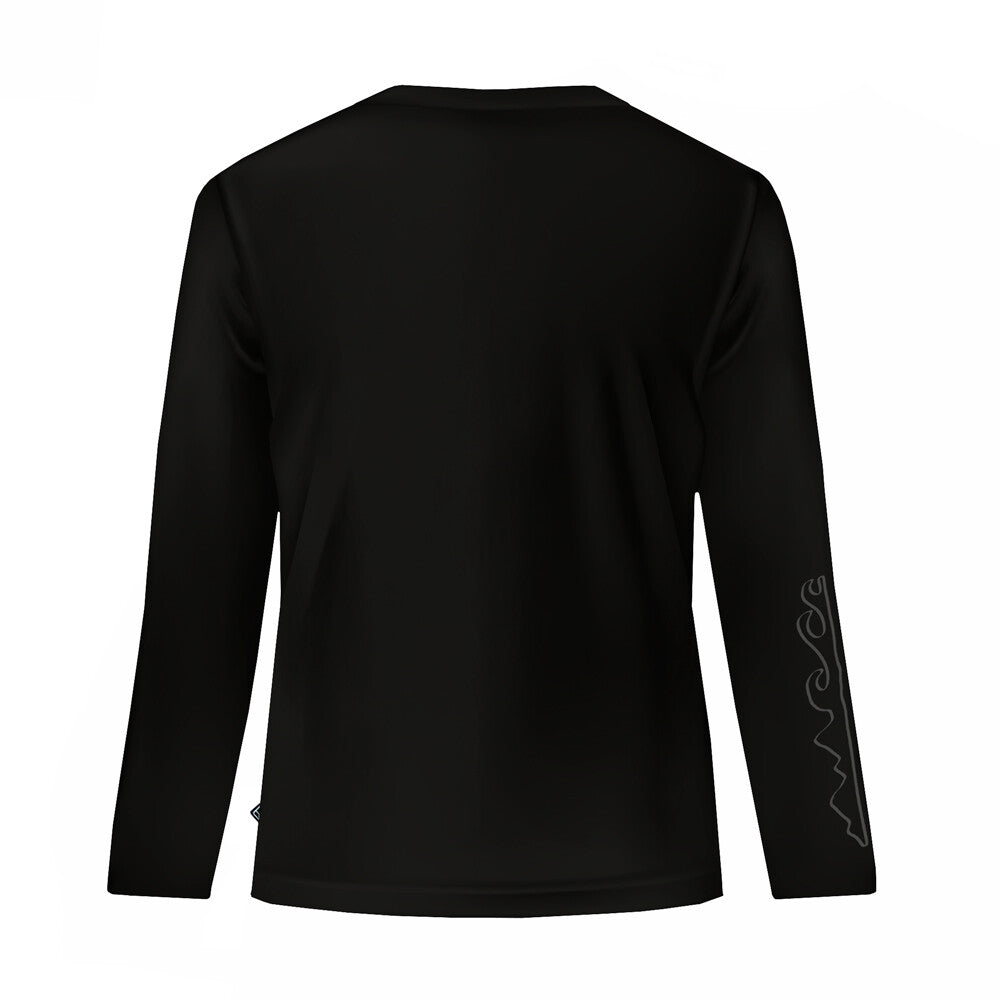 Polera Reef Men Manga Larga Clean Black