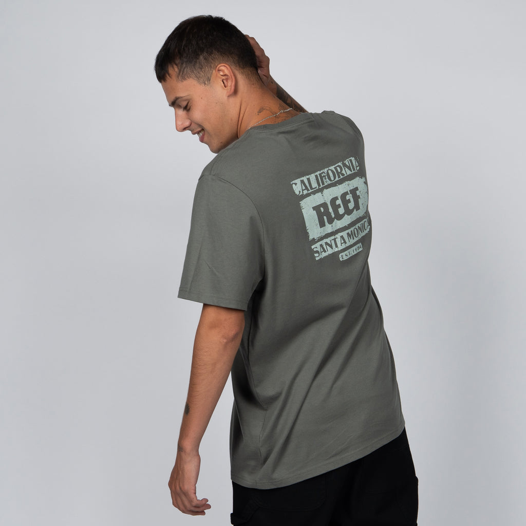Polera Reef Men Santa Monica Green