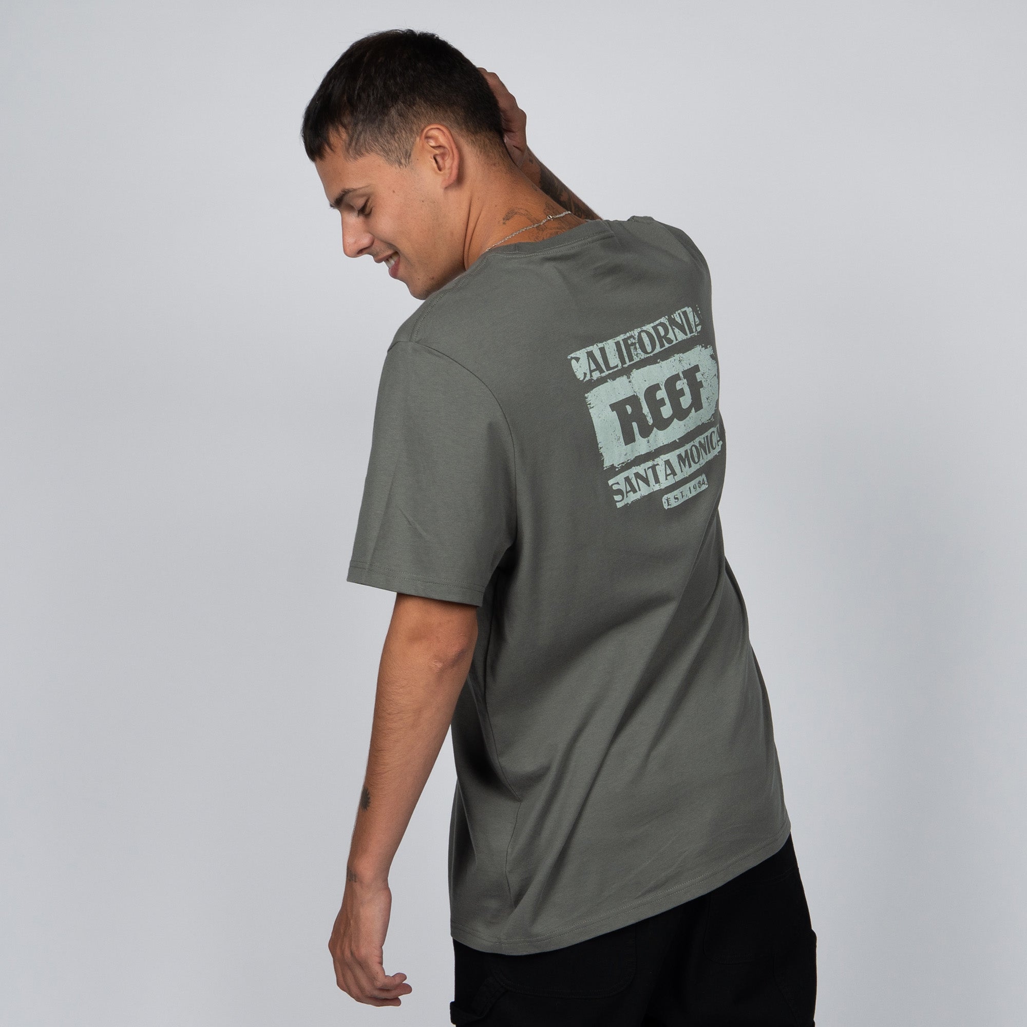 Polera Reef Men Santa Monica Green