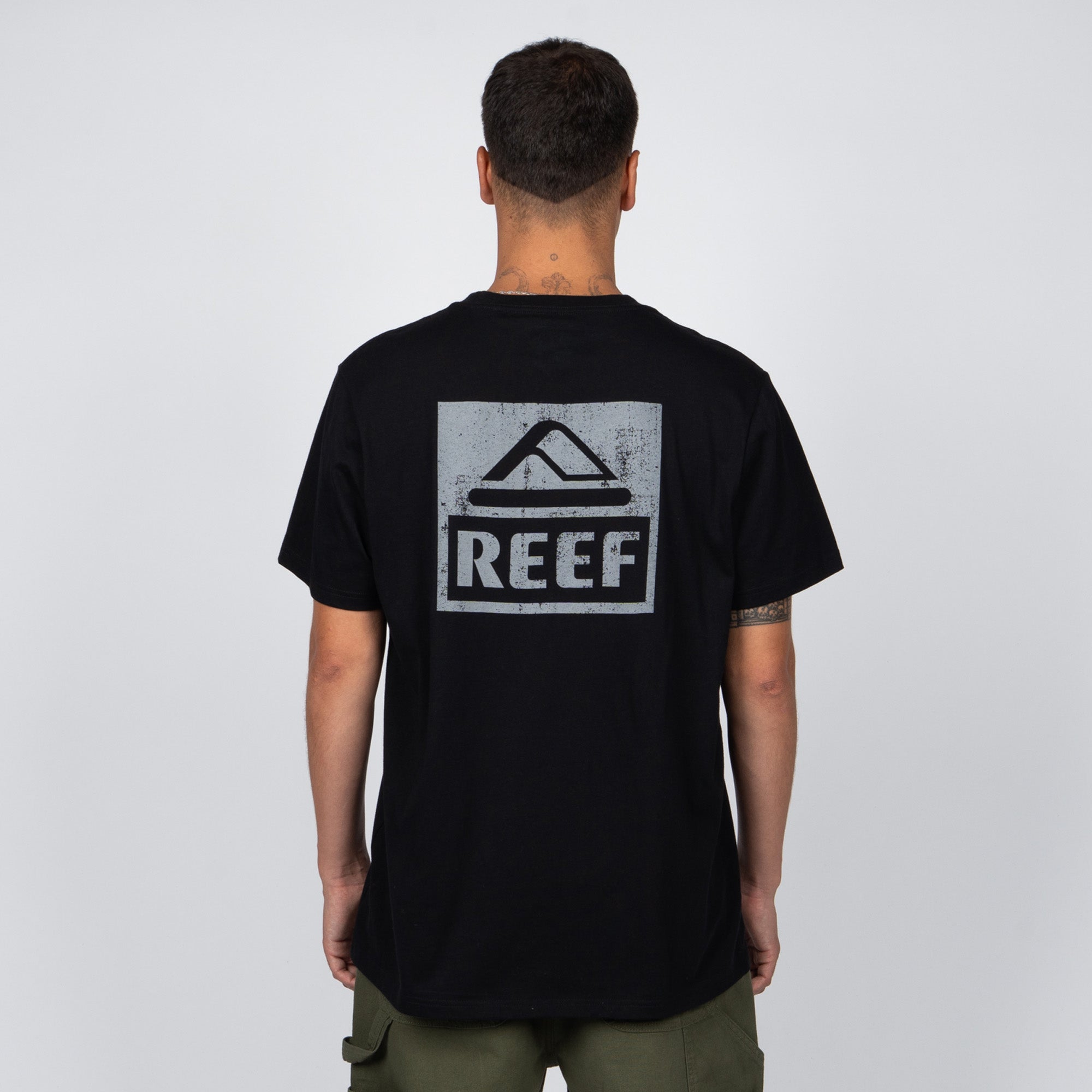 Polera Reef Men Big Logo Black