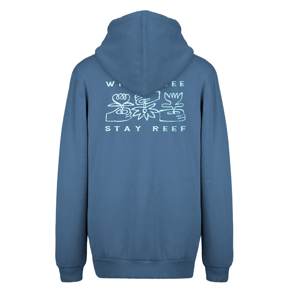 Polerón Reef Men Full Zipper Wild and Free Blue