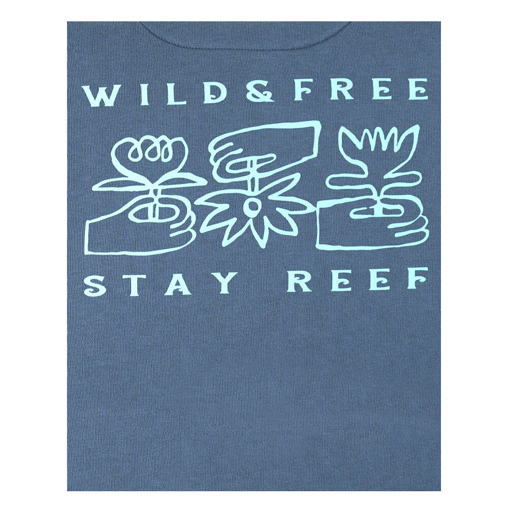 Polerón Reef Men Full Zipper Wild and Free Blue