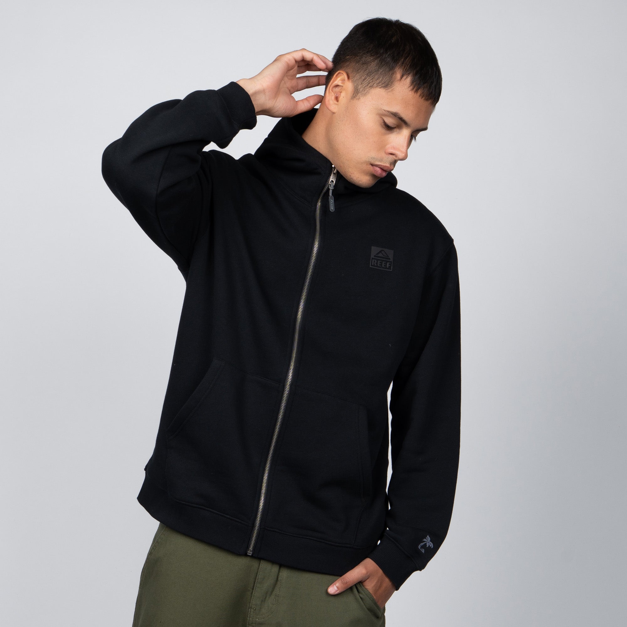 Polerón Full Zipper Men All Black
