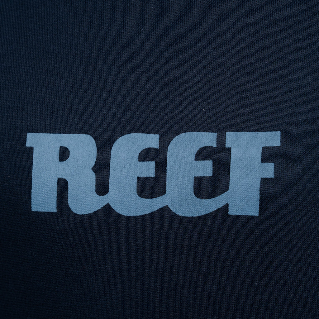 Polerón Hoodie Reef Men Blue Logo Light Blue