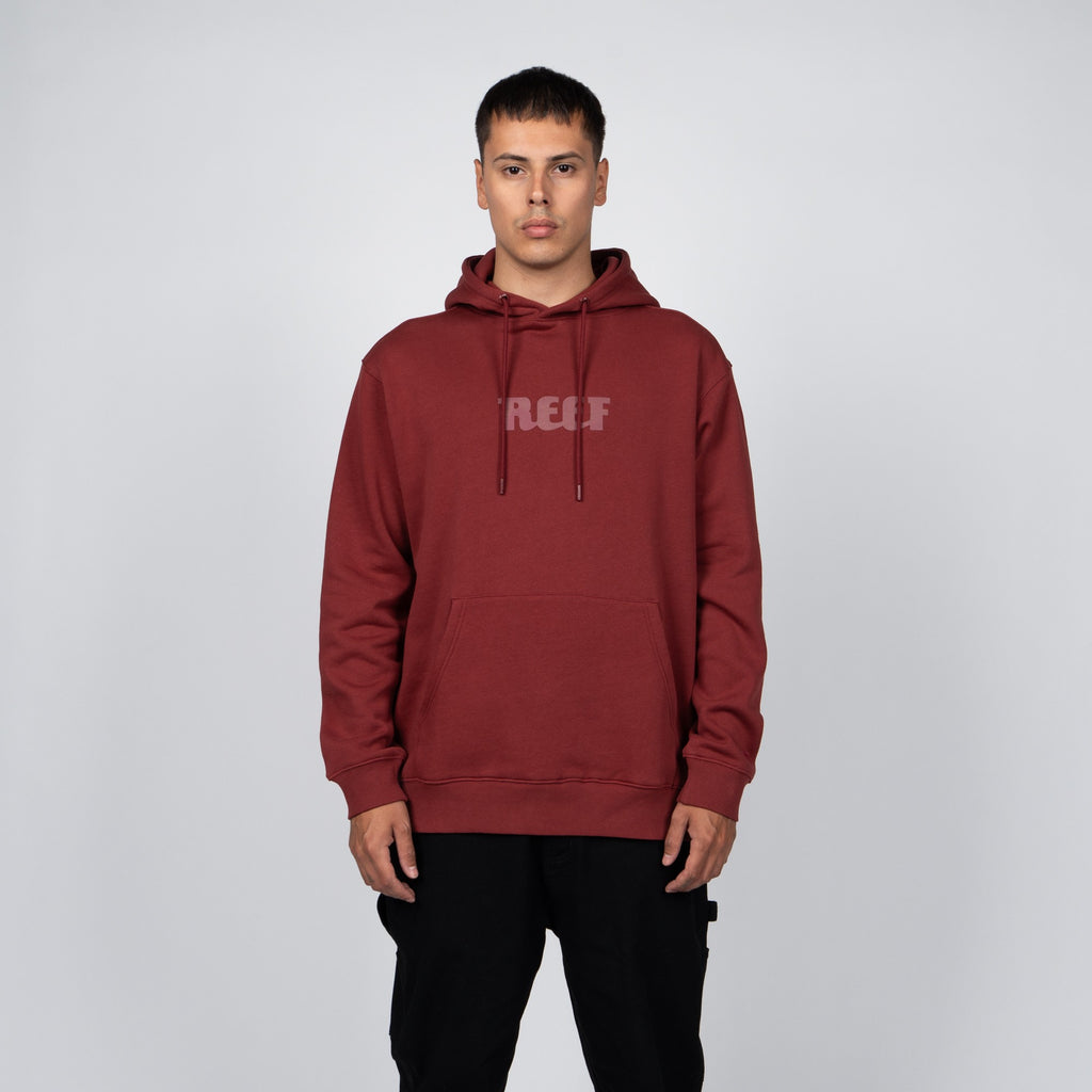 Polerón Hoodie Reef Men Red Logo Light Red