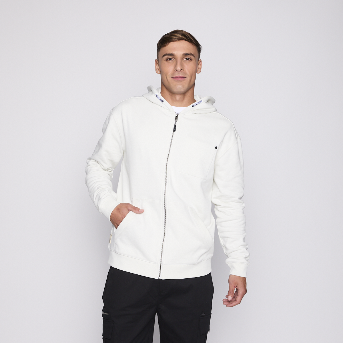 Polerón Reef Men Full Zipper Beige