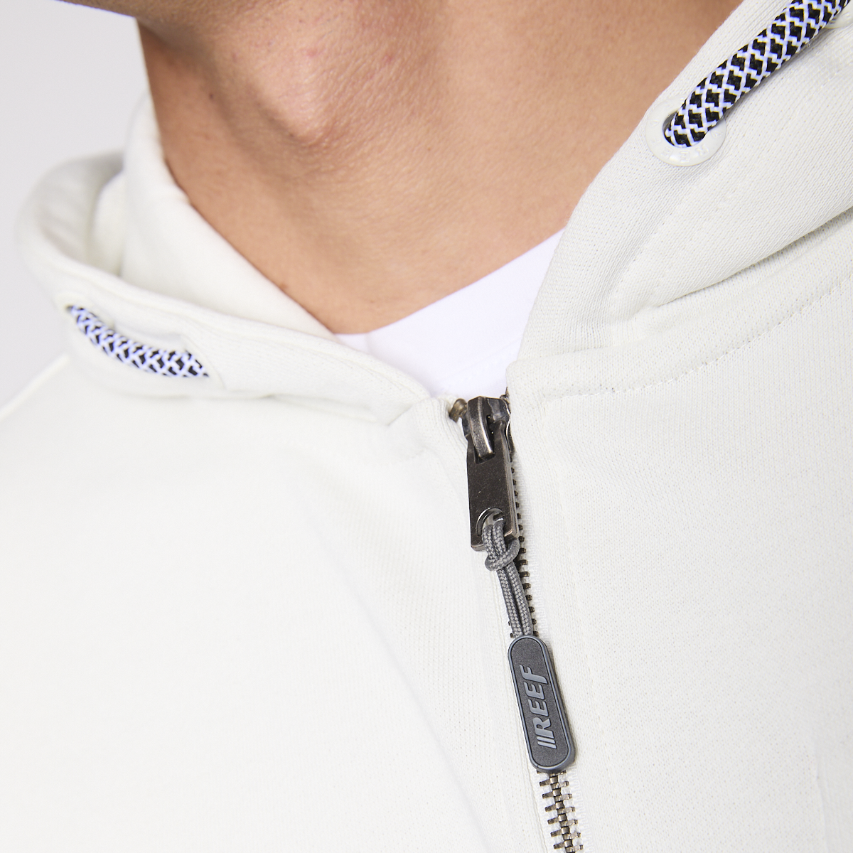 Polerón Reef Men Full Zipper Beige