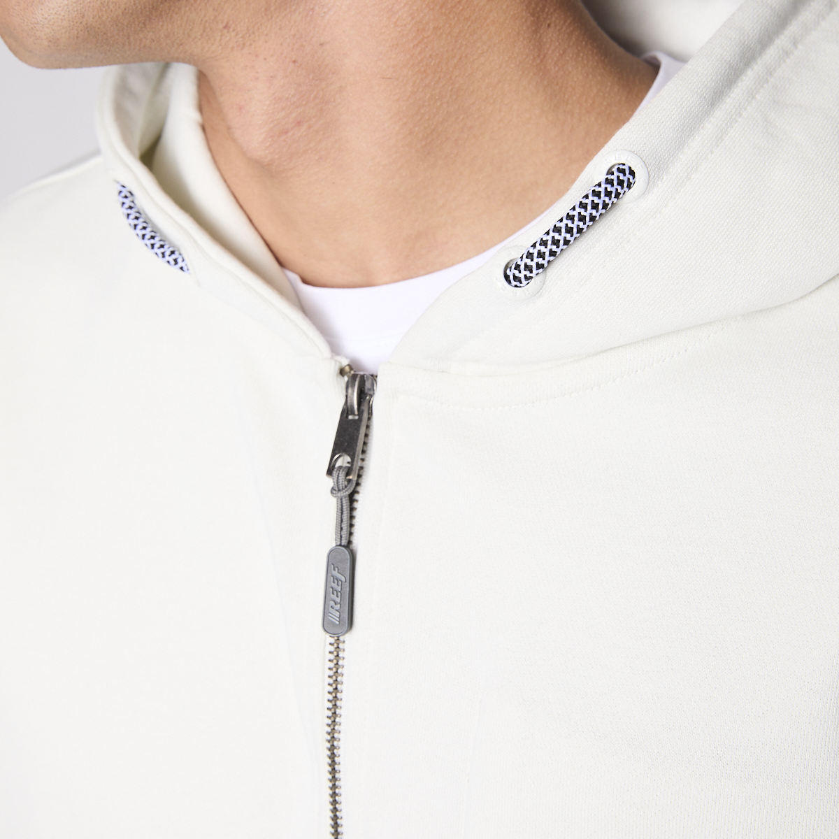 Polerón Reef Men Full Zipper Beige