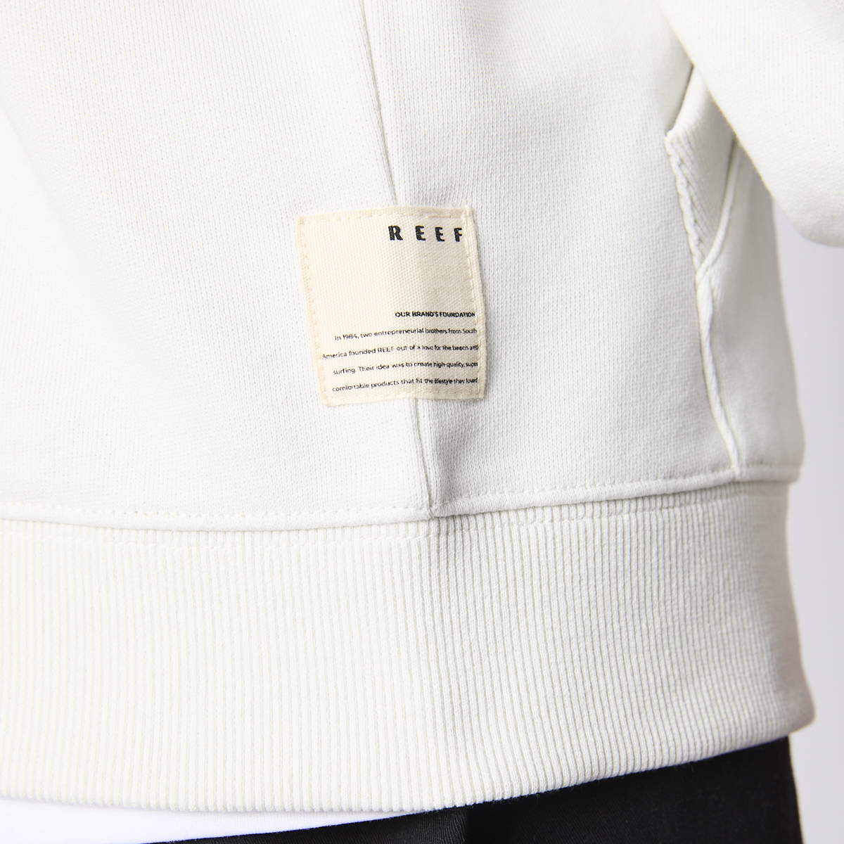Polerón Reef Men Full Zipper Beige