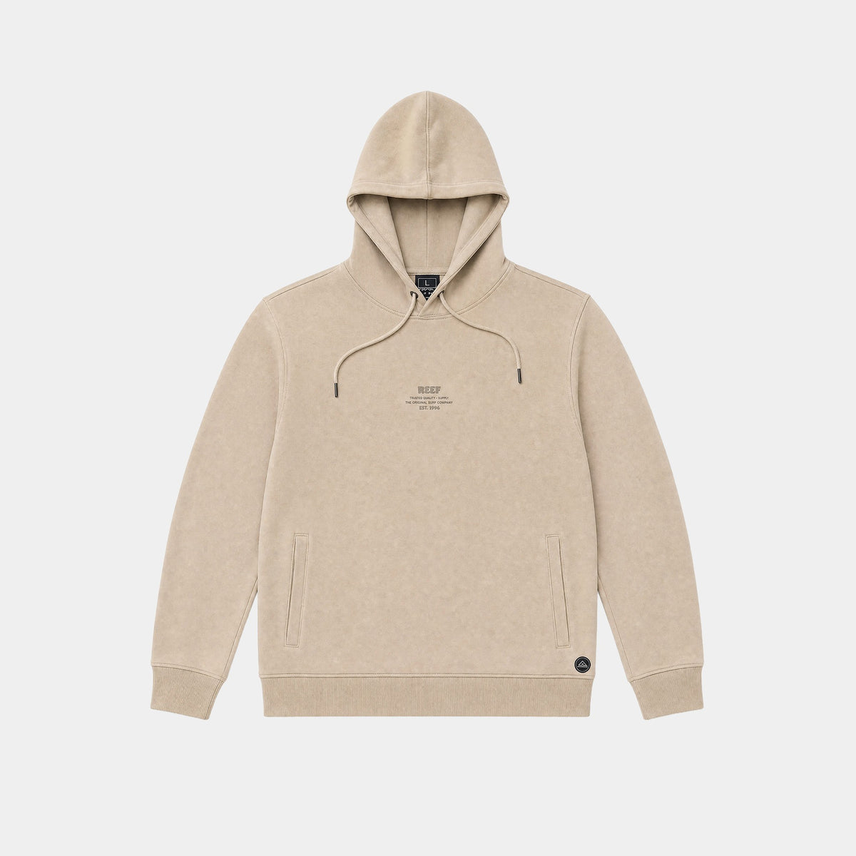 Polerón Reef Men Hoodie Beige Logo