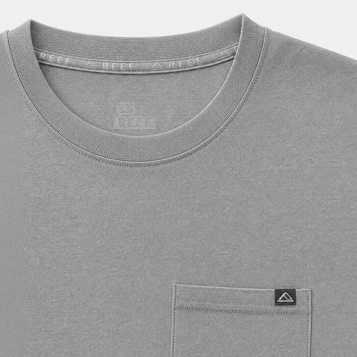 Polera Reef Men Basic Pocket Grey