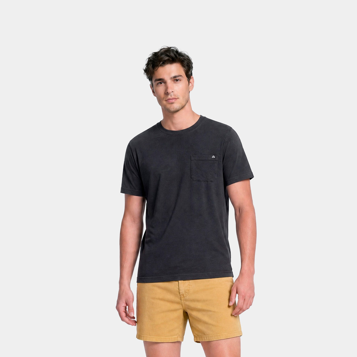 Polera Reef Men Basic Pocket Black