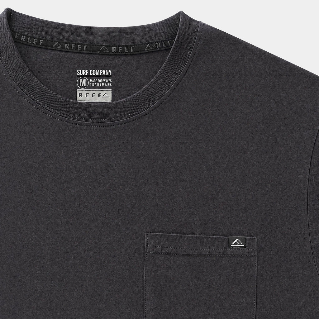 Polera Reef Men Basic Pocket Black