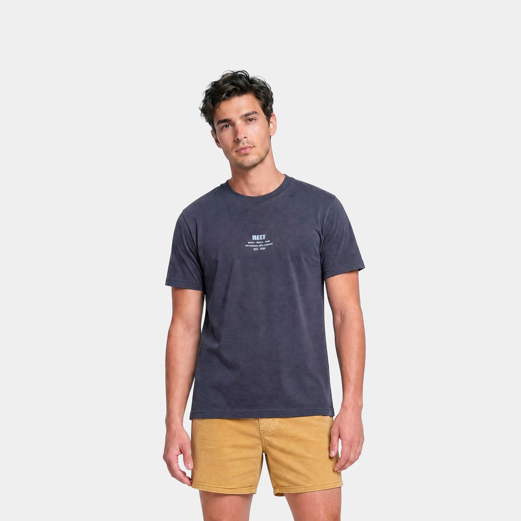 Polera Reef Men Basic Logo The Original Blue