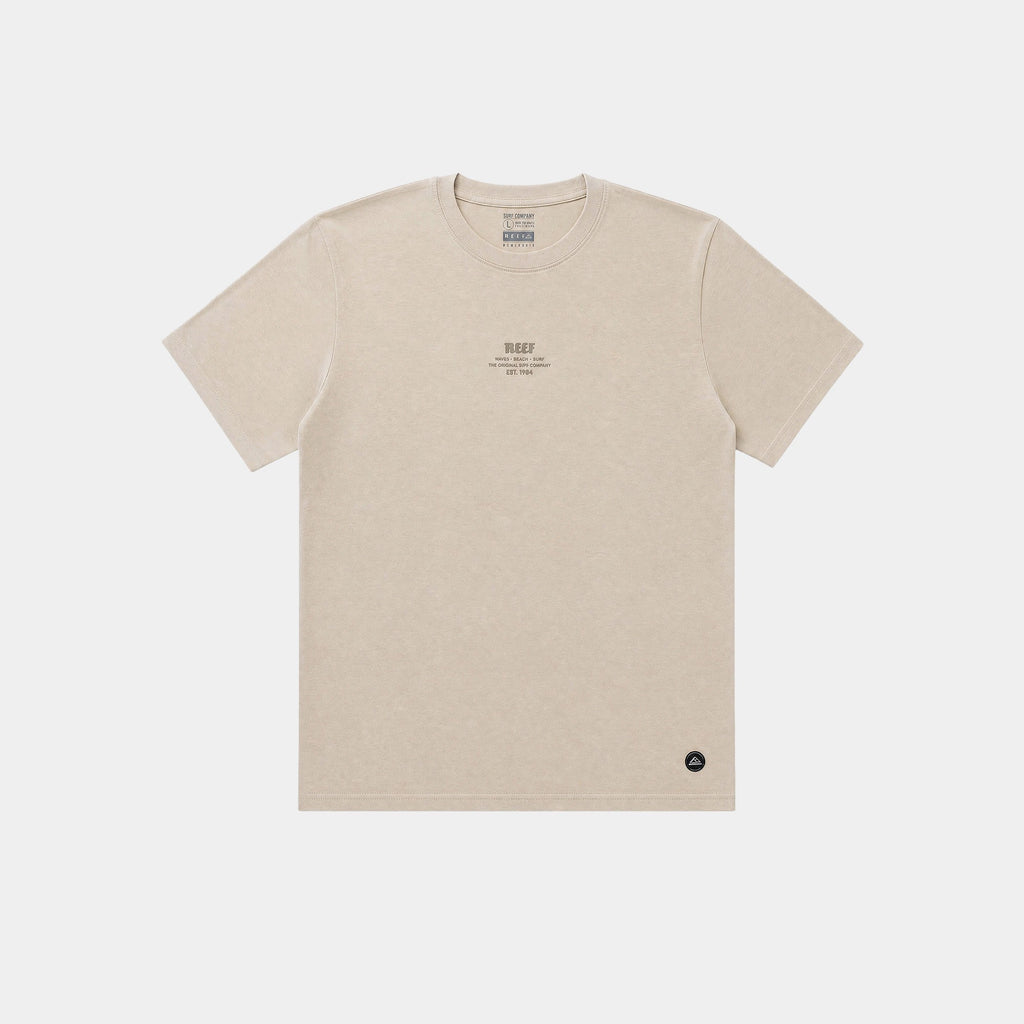 Polera Reef Men Basic Logo The Original Beige