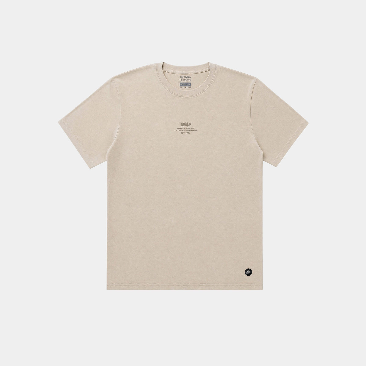 Polera Reef Men Basic Logo The Original Beige