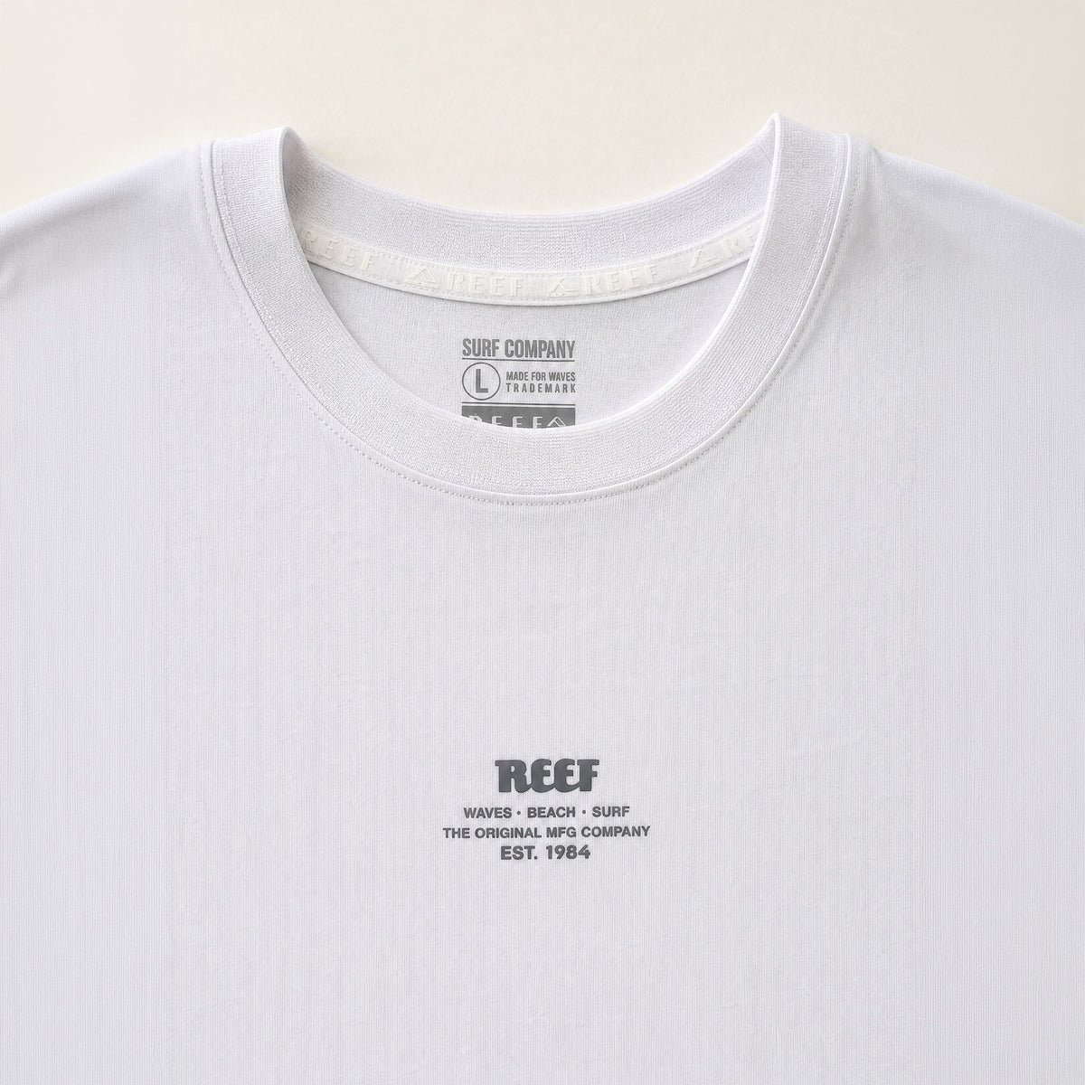 Polera Reef Men Basic Logo The Original White
