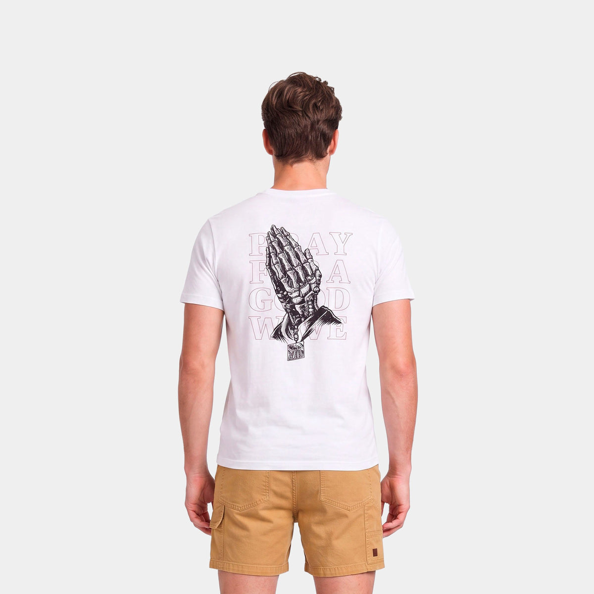 Polera Reef Men Pray For a Good Wave White