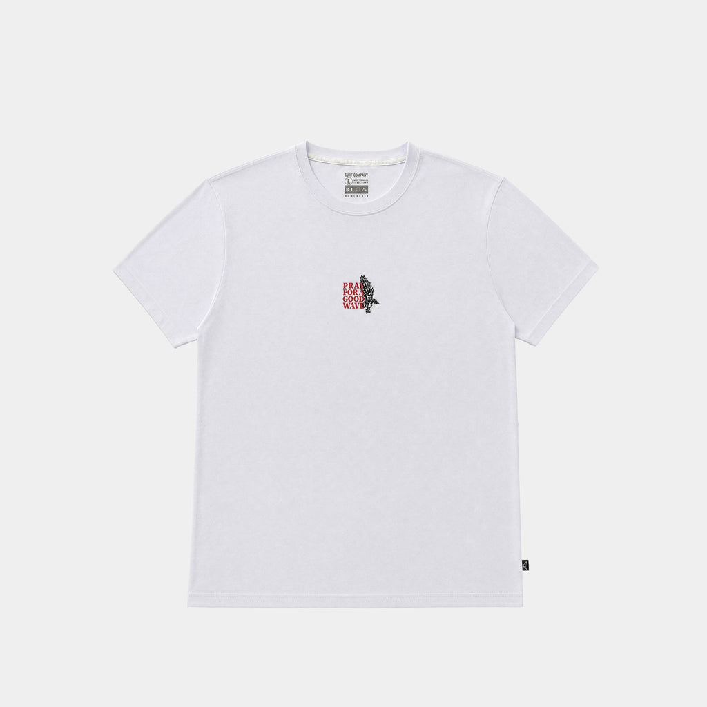 Polera Reef Men Pray For a Good Wave White