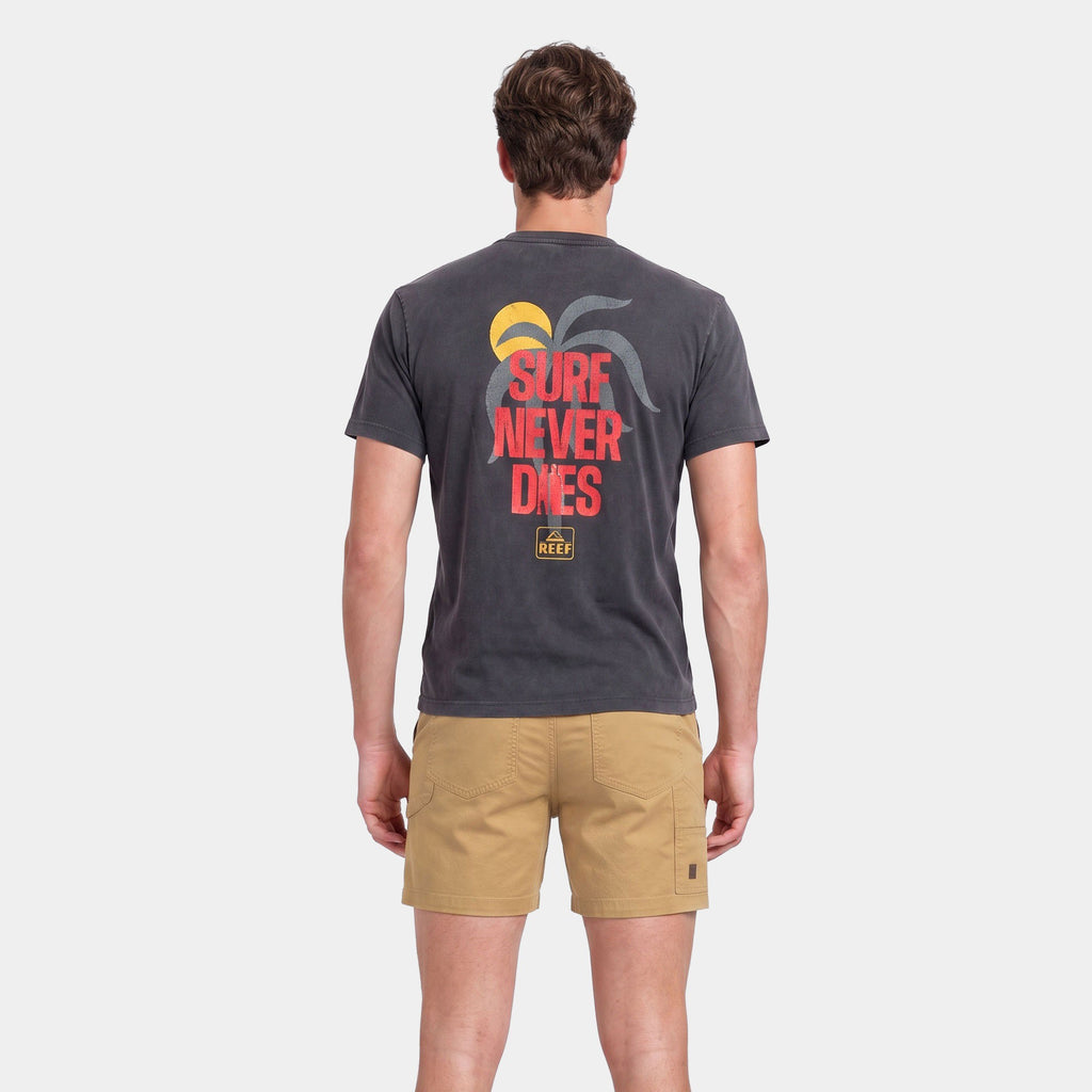 Polera Reef Men Surf Never Dies Black