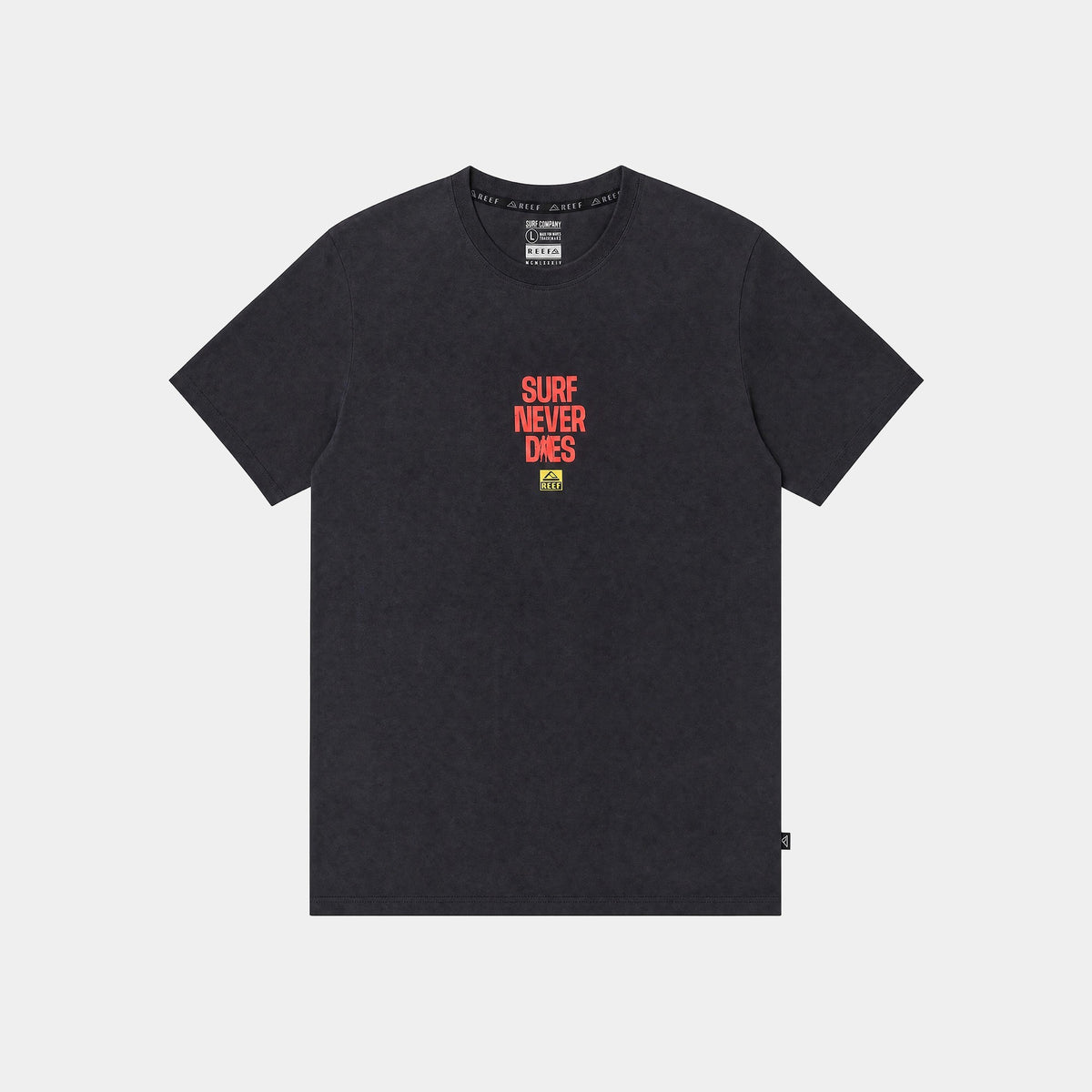 Polera Reef Men Surf Never Dies Black