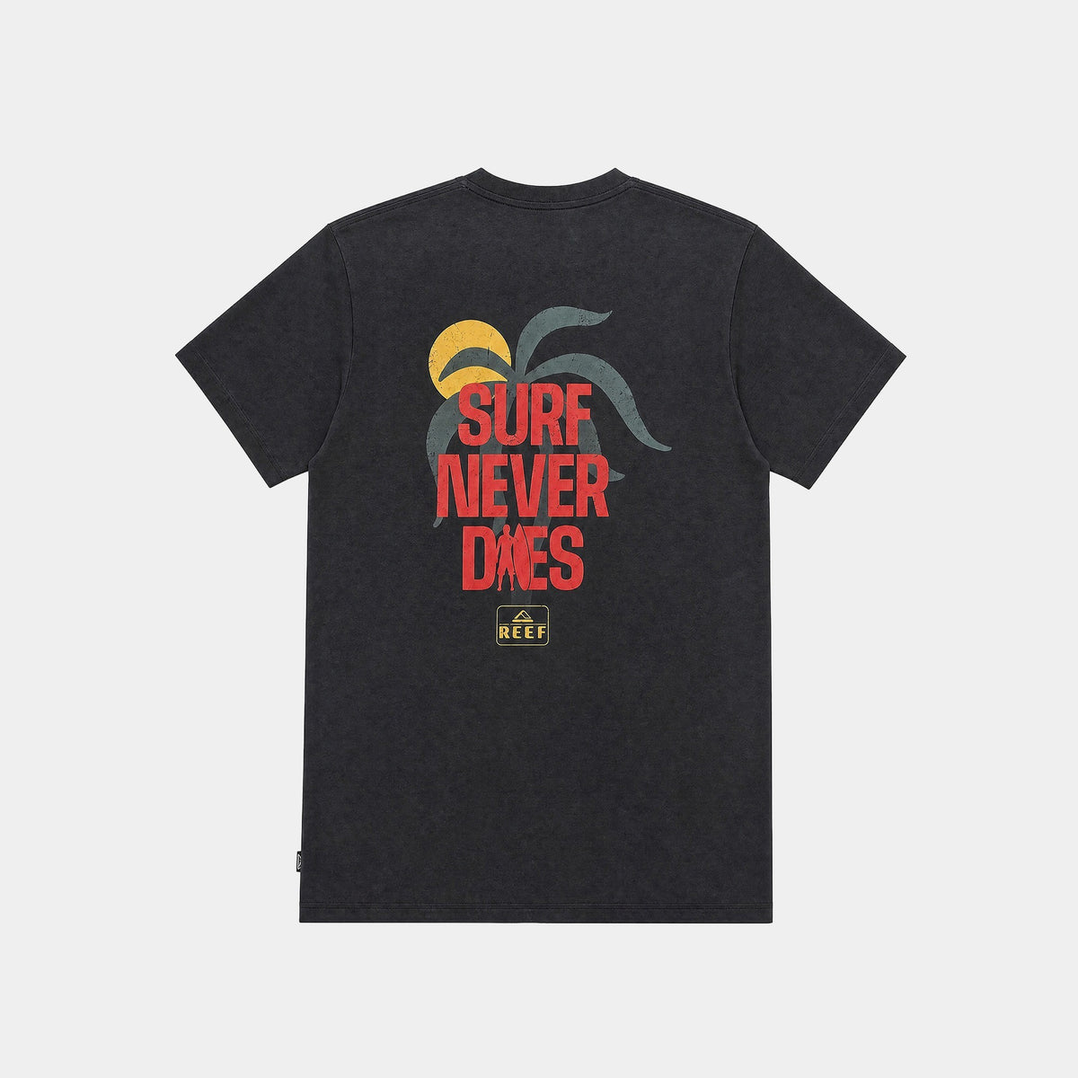 Polera Reef Men Surf Never Dies Black