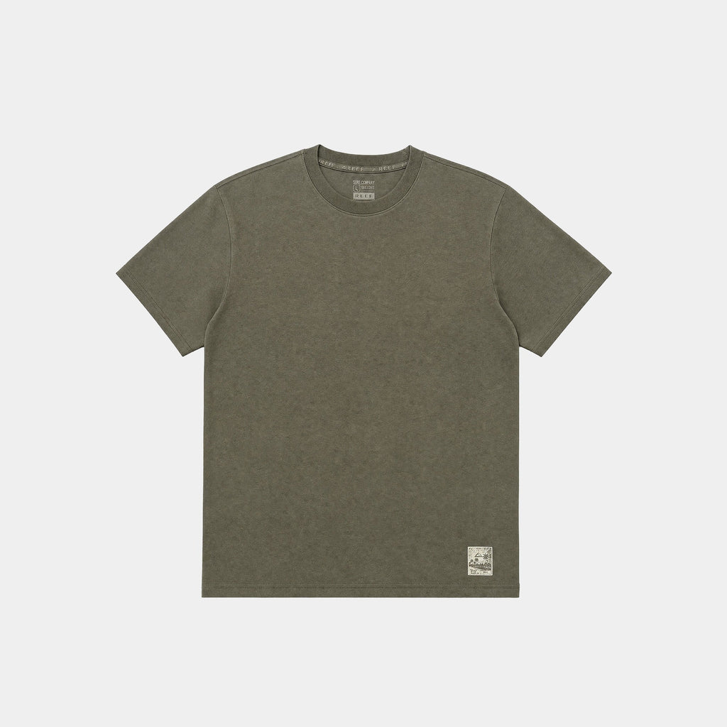 Polera Reef Men Basic Label Olive