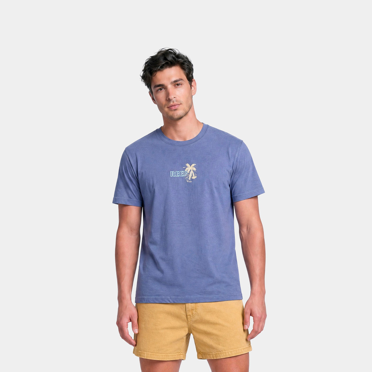 Polera Reef Men Palm Easy Blue