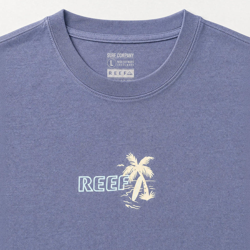 Polera Reef Men Palm Easy Blue