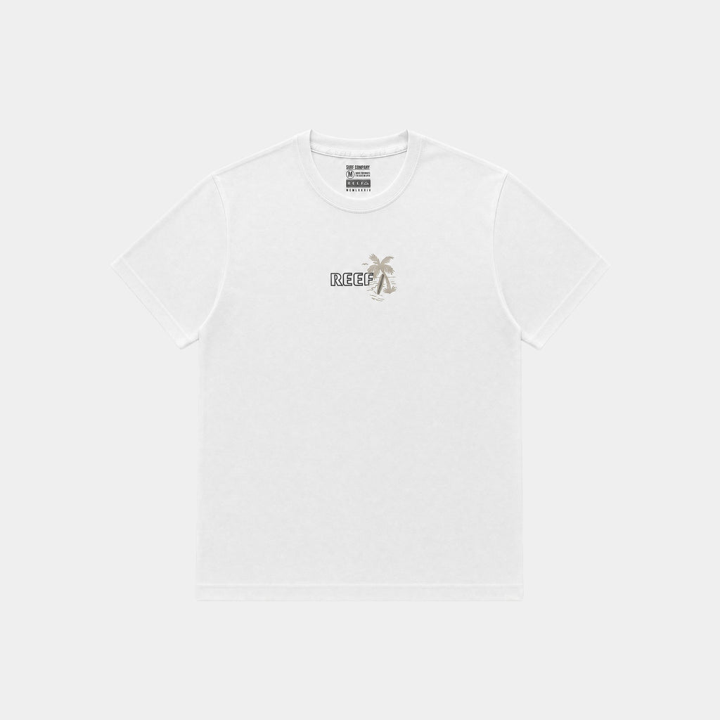 Polera Reef Men Palm Easy White