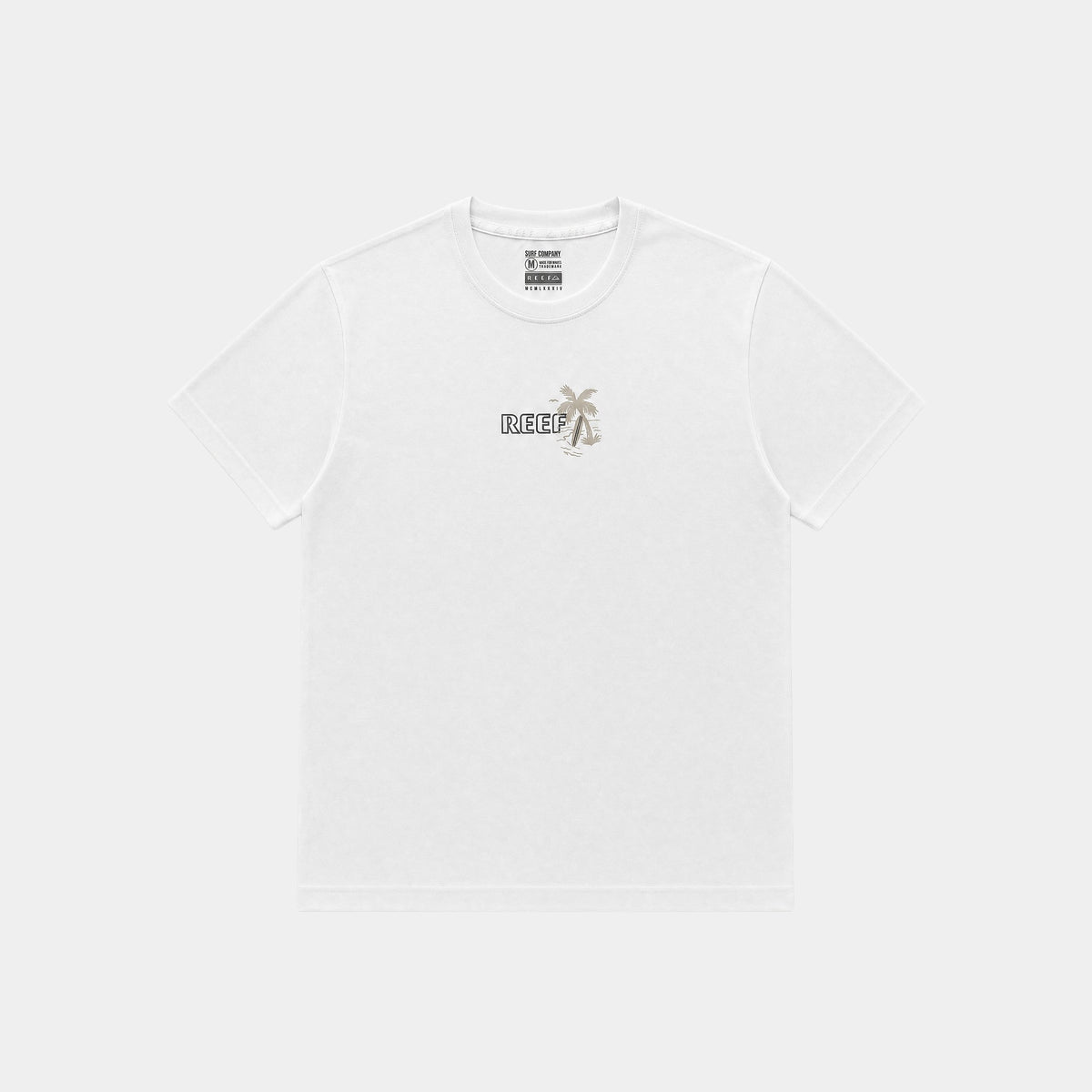 Polera Reef Men Palm Easy White