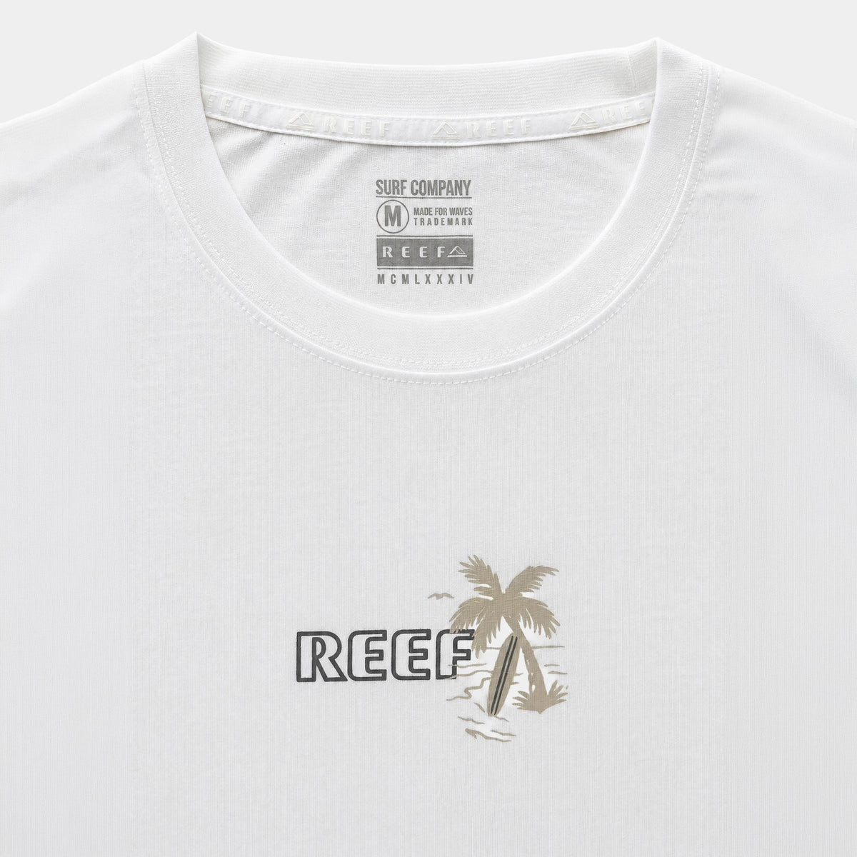 Polera Reef Men Palm Easy White