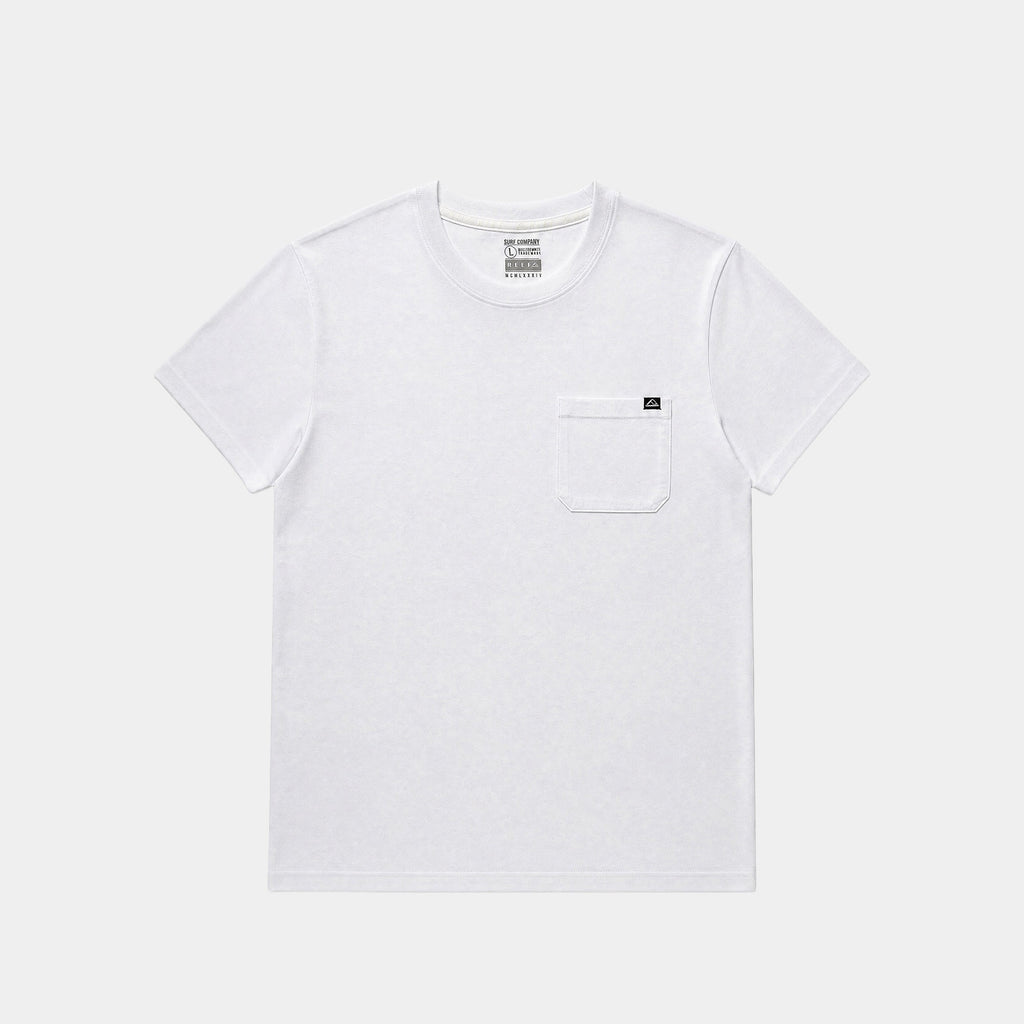 Polera Reef Men Basic Pocket White