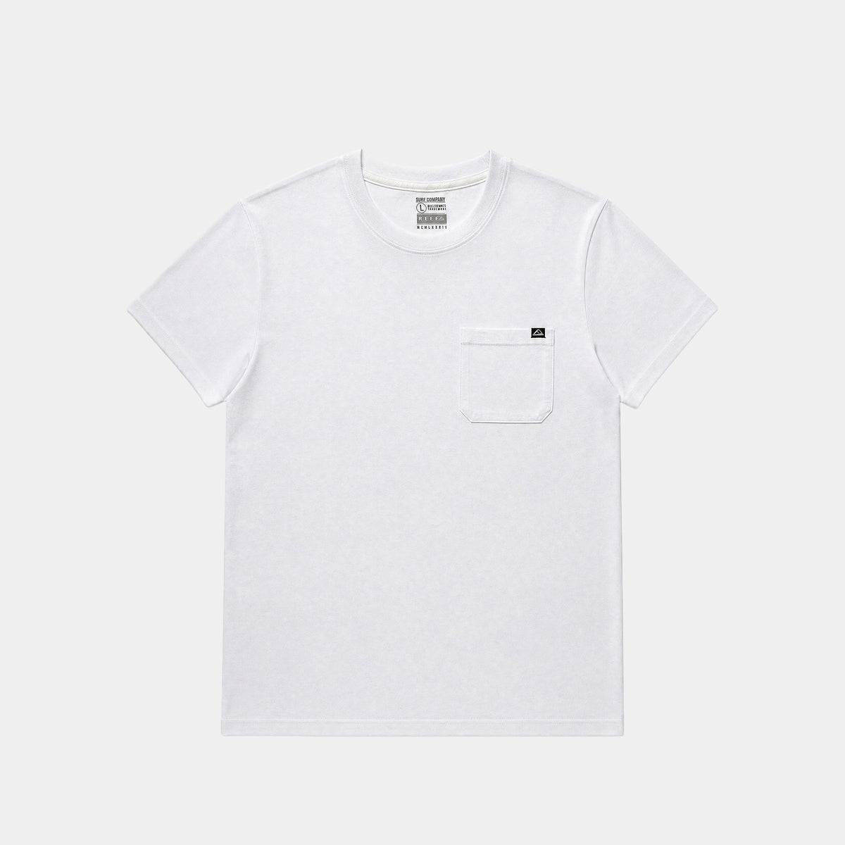 Polera Reef Men Basic Pocket White