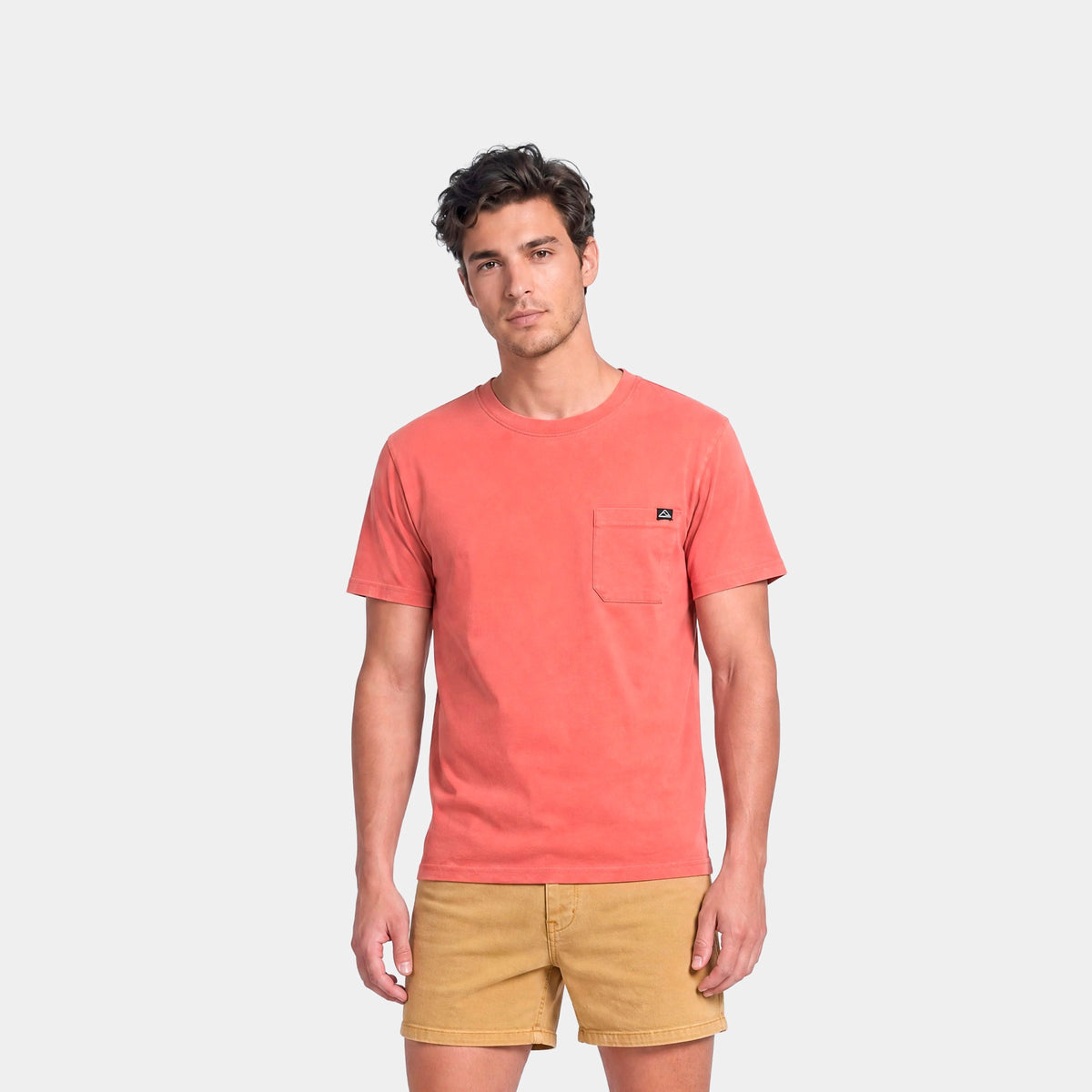 Polera Reef Men Basic Pocket Pink