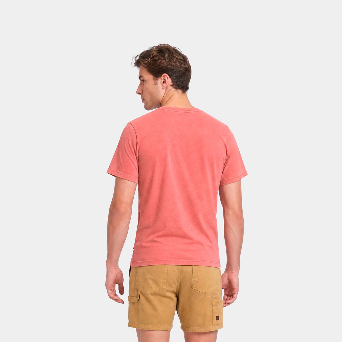 Polera Reef Men Basic Pocket Pink