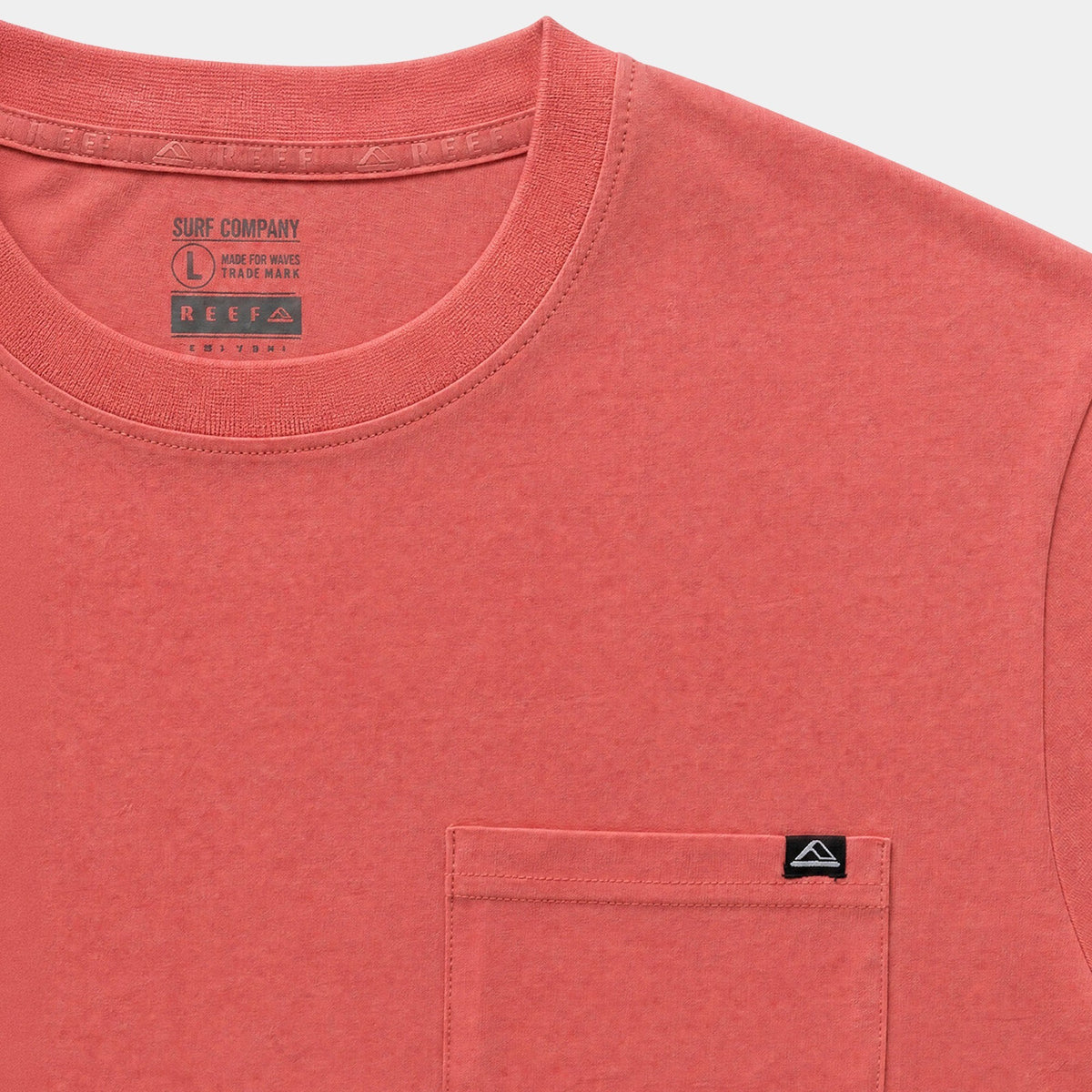 Polera Reef Men Basic Pocket Pink